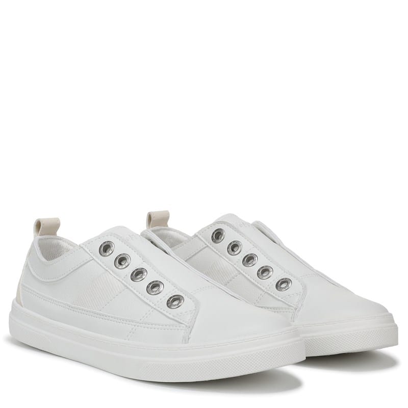 Women's Hangout Slip On Sneakers (White Faux Leather)