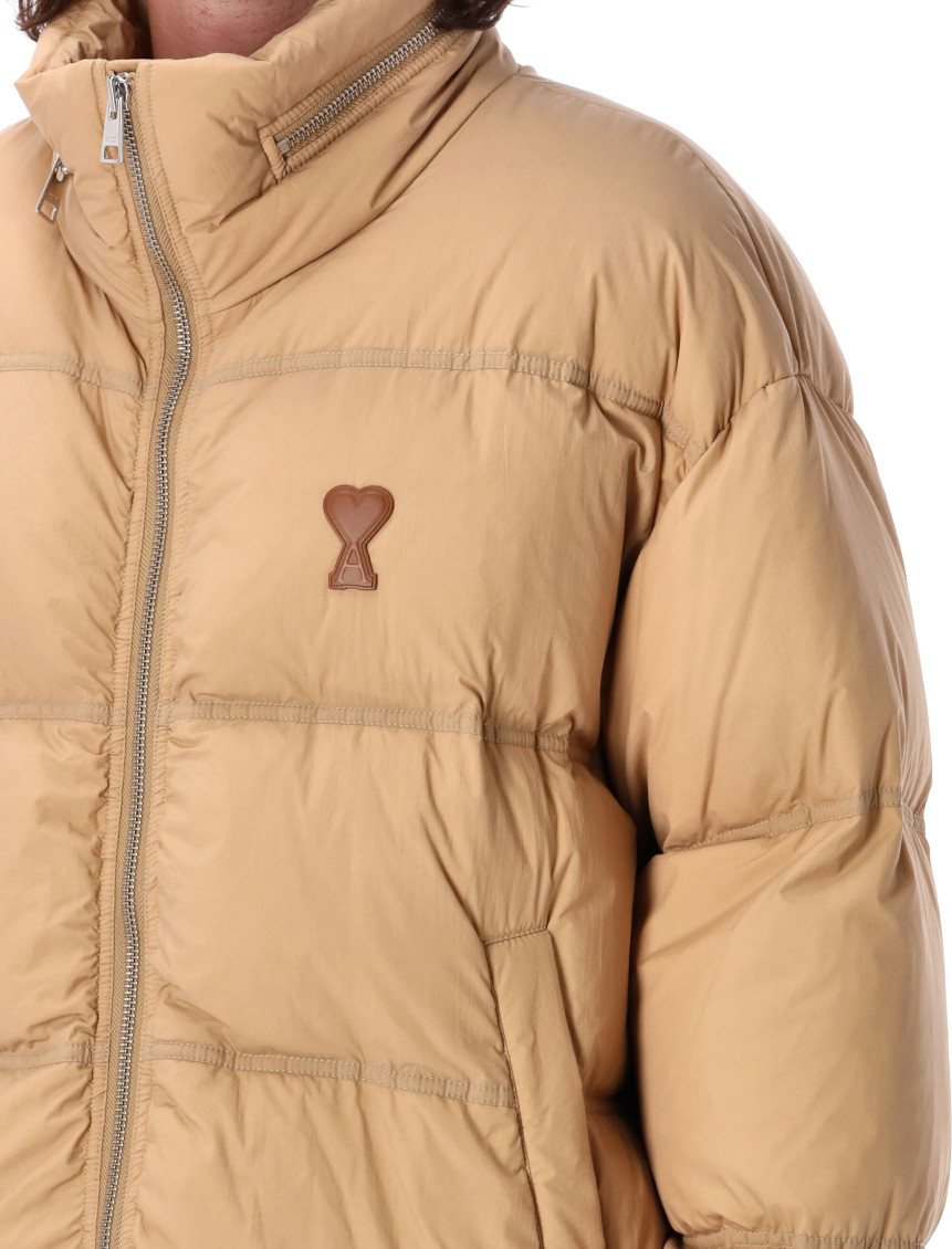 Beige Mock Collar Jacket