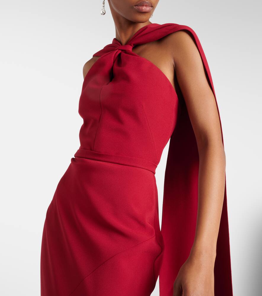 Lilien halterneck crêpe gown