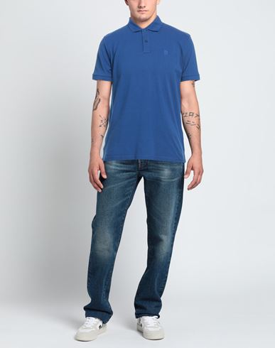 Man Polo shirt Bright blue Size S Cotton