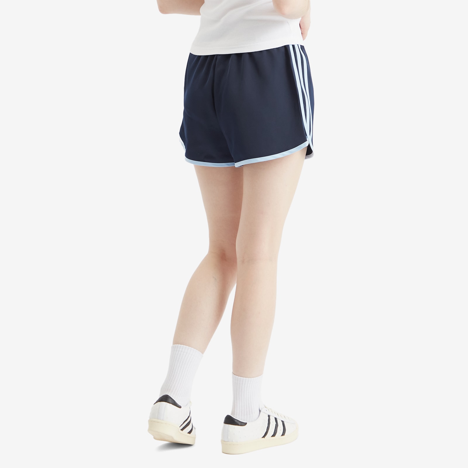 Adidas Women's 3 Stripe Sprinter Short in Night Indigo