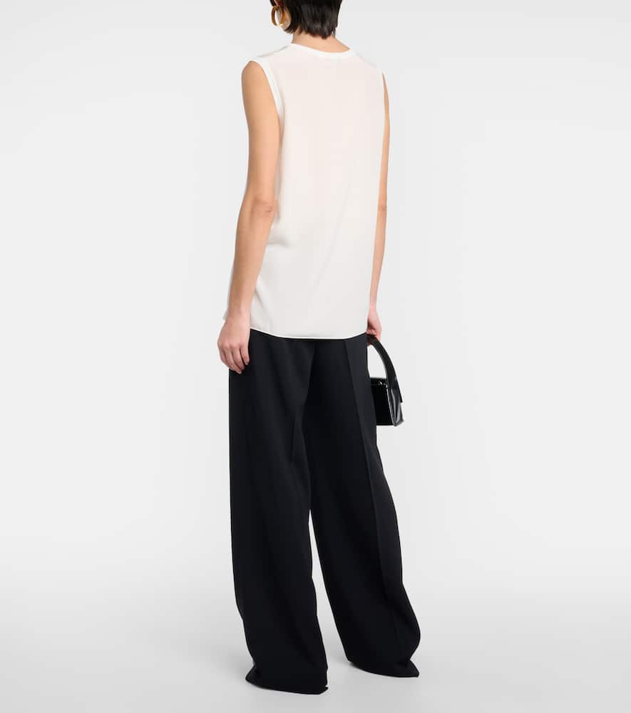 Silk crêpe top
