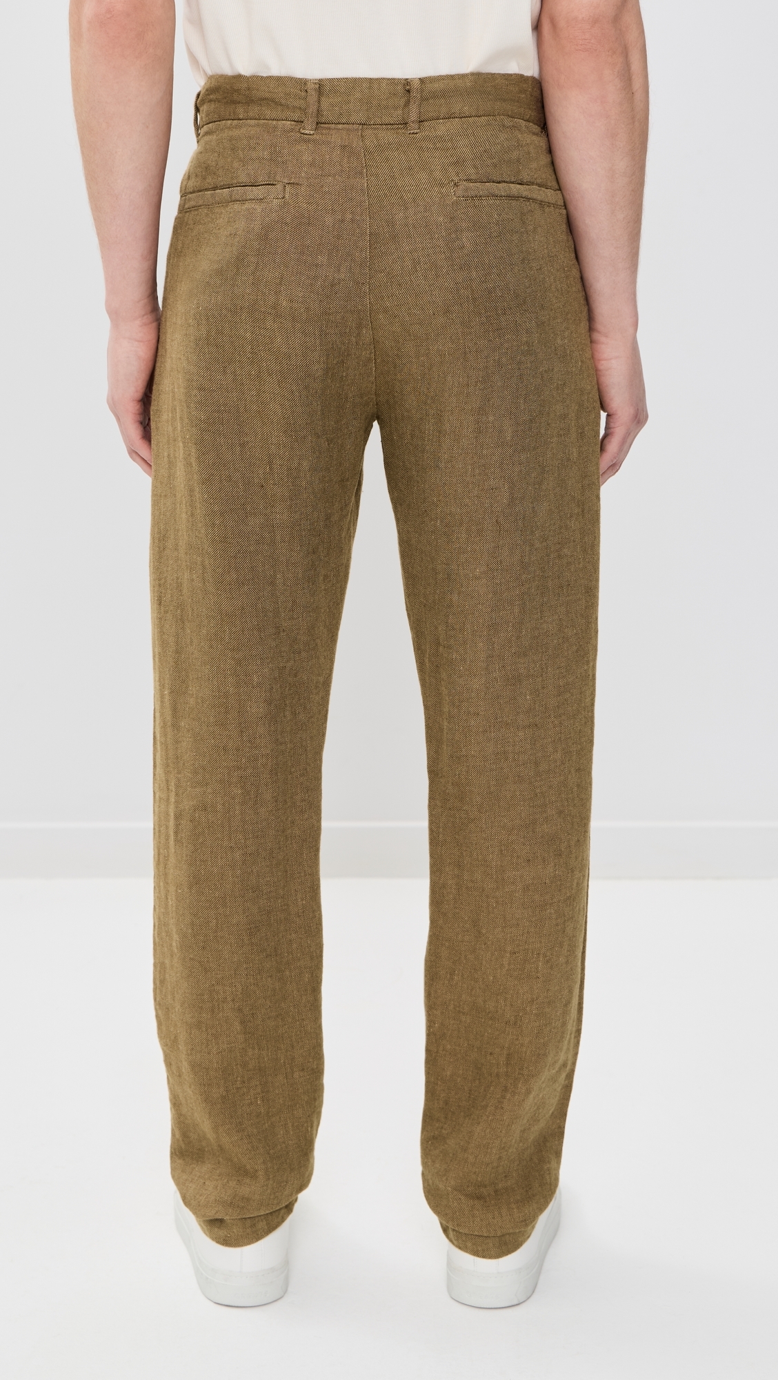 Pleated Linen Alta Trousers Chai
