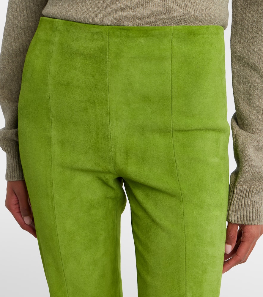 Gege suede flared pants