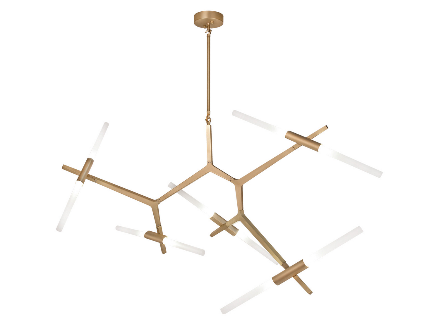 San Vicente 10-Light Chandelier in Brushed Bra