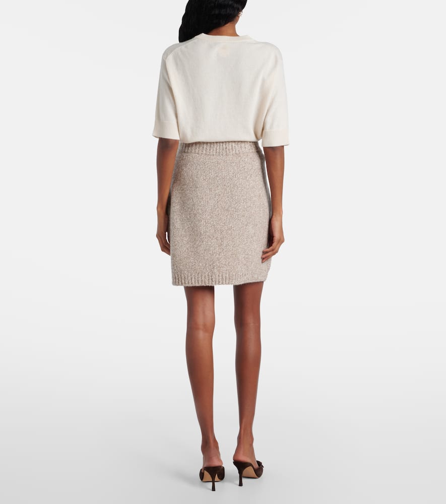 Cashmere-blend miniskirt