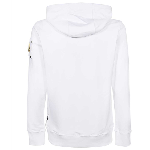 Gold-detail cotton hoodie - Black