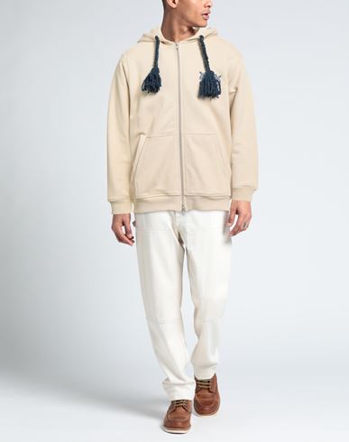 Man Sweatshirt Beige Size L Cotton