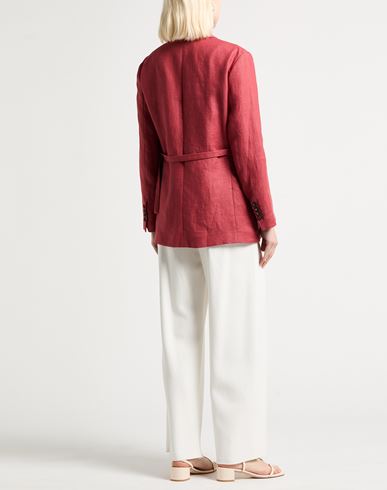 Woman Blazer Rust Size 8 Hemp, Linen, Ecobrass