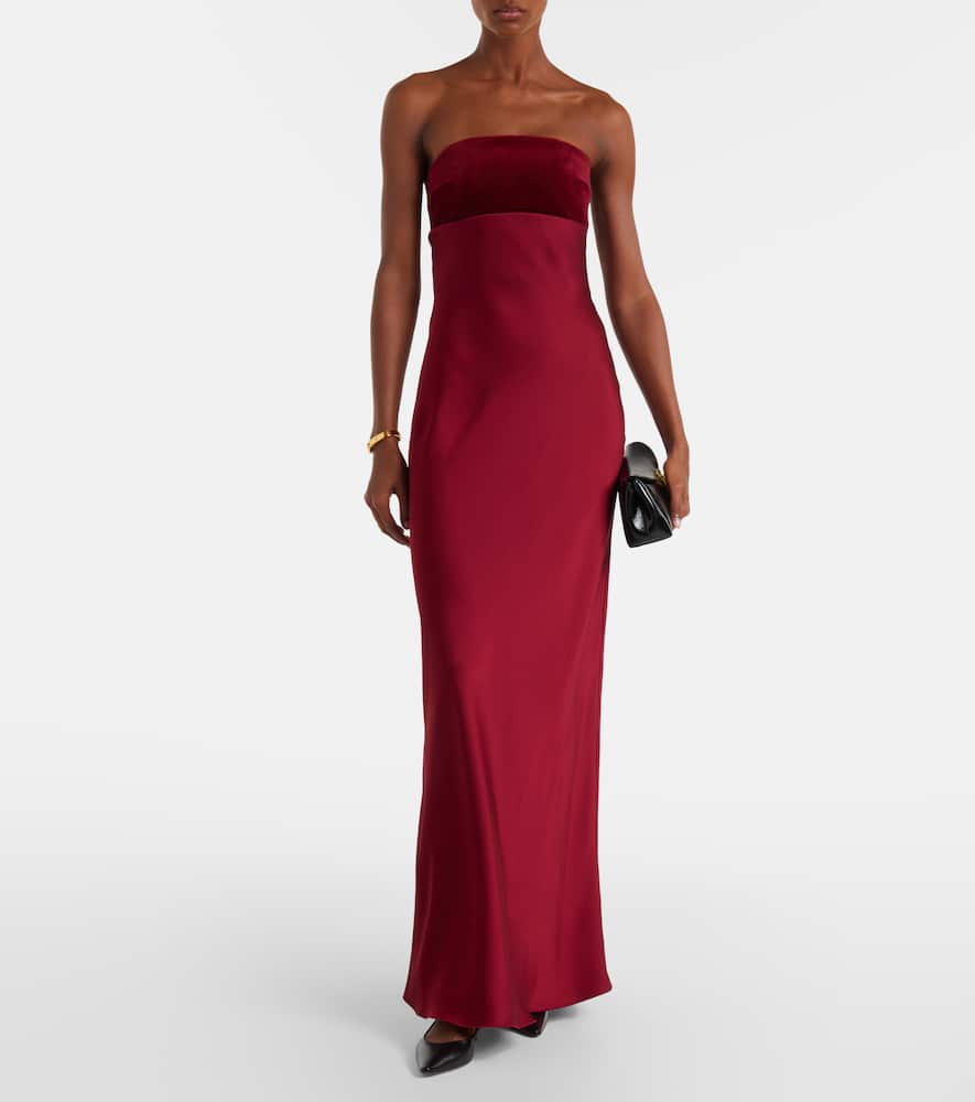 Baia cotton satin maxi dress