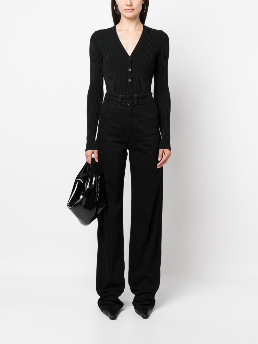 Andreadamo Ribbed Knit Bodysuit