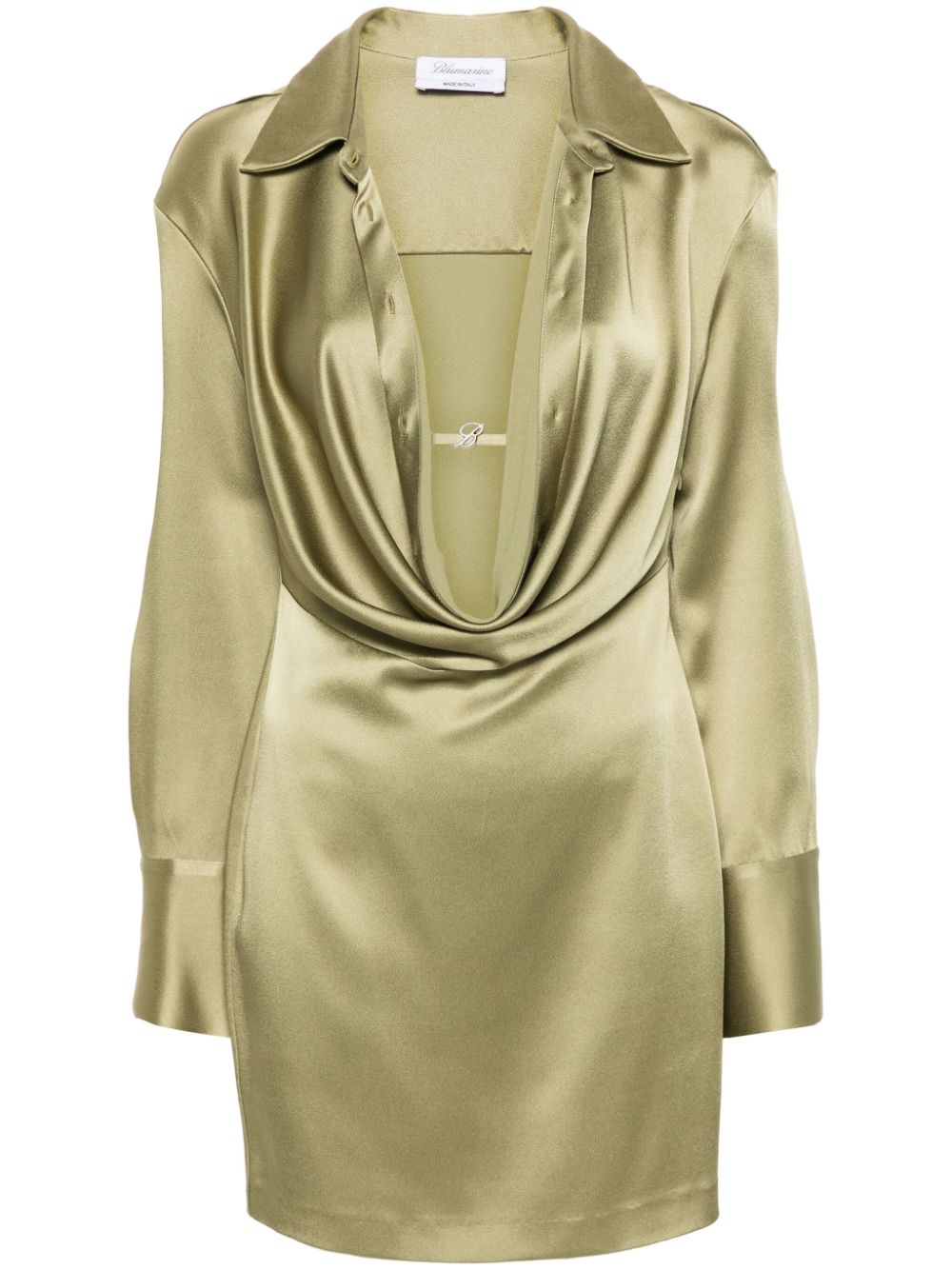 Satin mini dress - Green