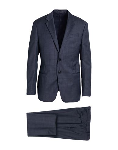 Man Suit Navy Size 40 Virgin Wool, Elastane