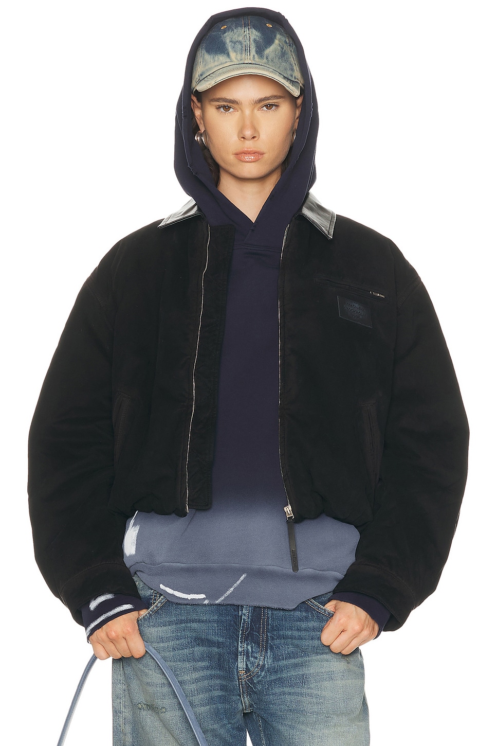 Acne Studios Okra Bomber Jacket in Anthracite Grey - Grey.  40 also in