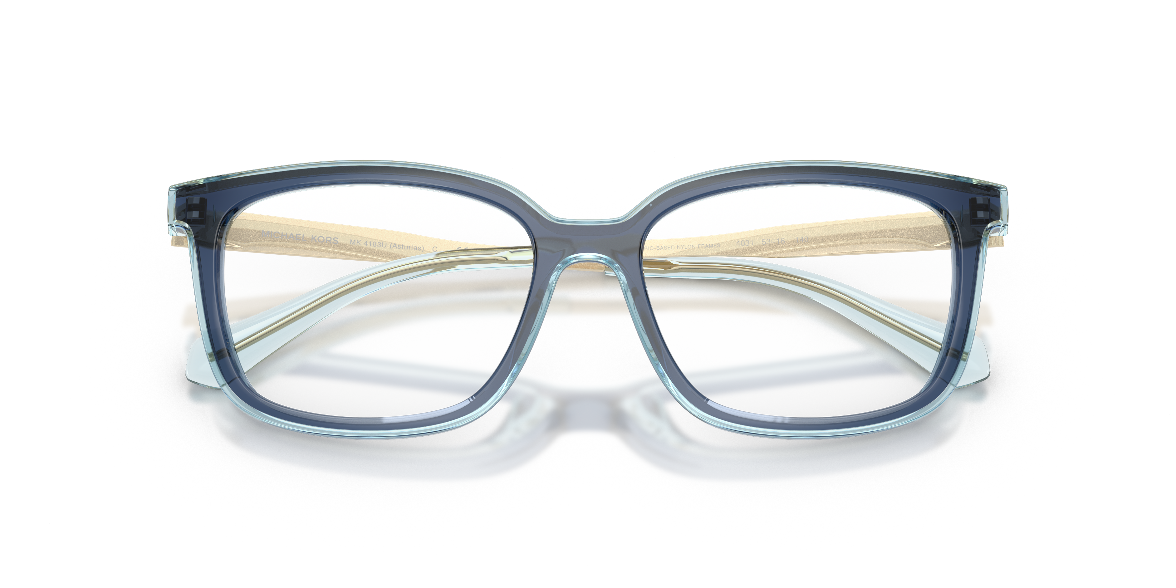 Michael Kors Mujer Michael Kors MK4183U ASTURIAS 4031 Monturas ópticas Inyectado Azul Transparente Cuadrada Norma