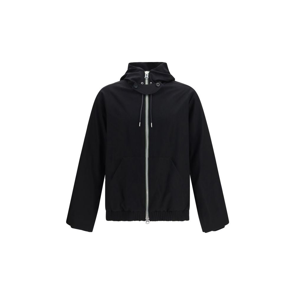 Merino Wool Hooded Jacket — Black