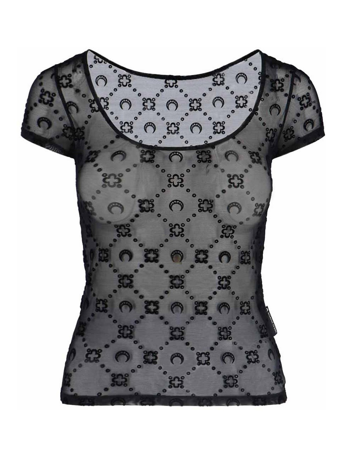 Moonogram Mesh Flock T-shirt