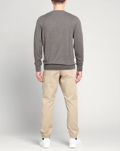 Man Sweater Grey Size L Cotton, Wool