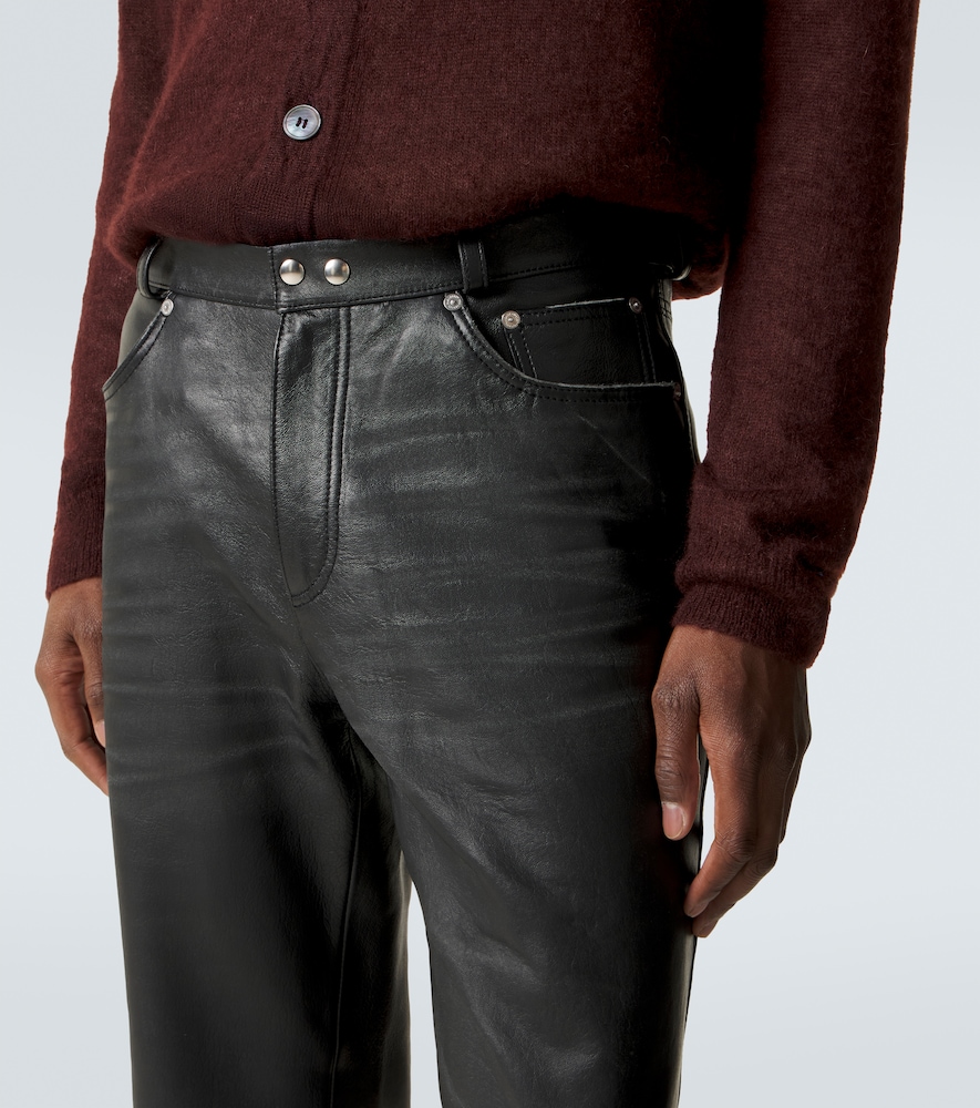 Carlson Cut straight leather pants
