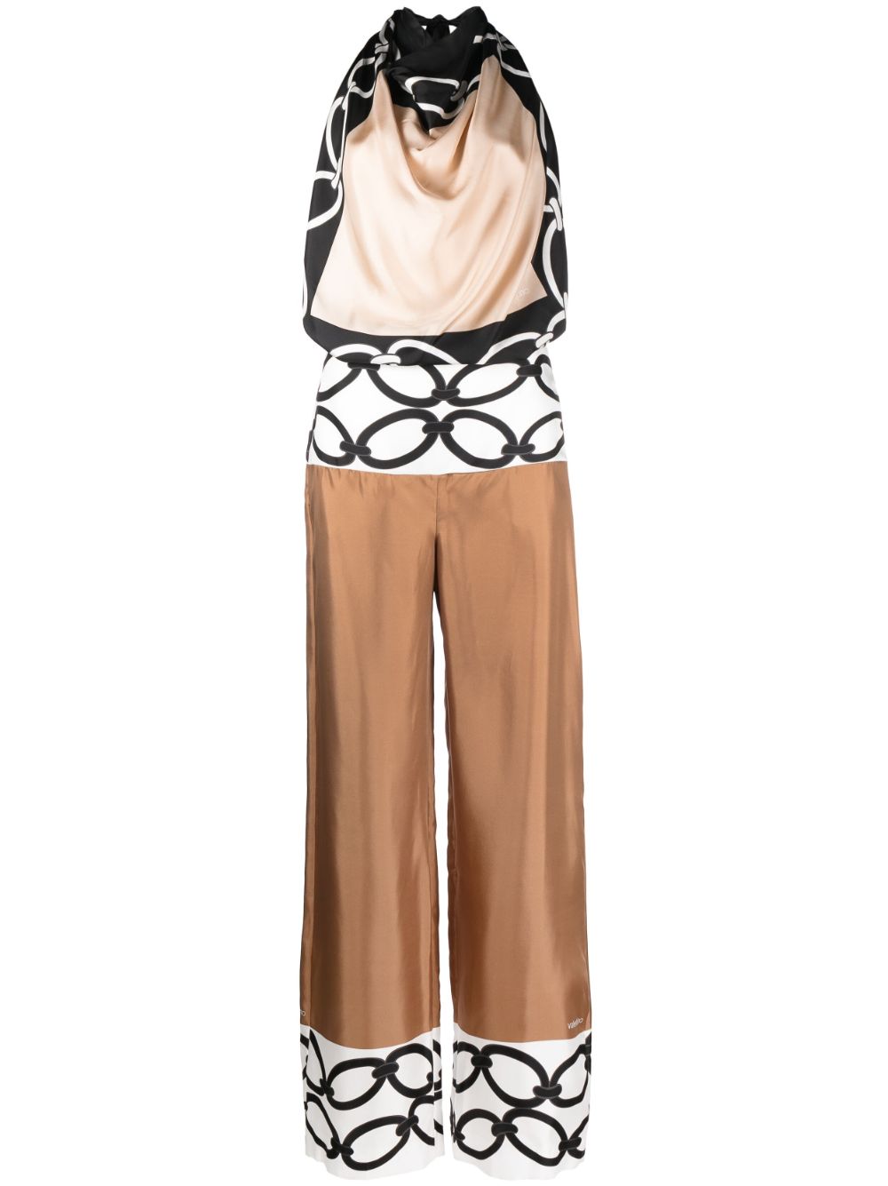 Chain 1967 Foulard silk jumpsuit - Neutrals
