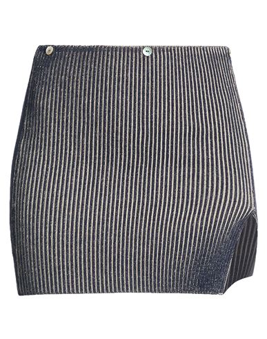 Woman Mini skirt Blue Size S Viscose, Polyester