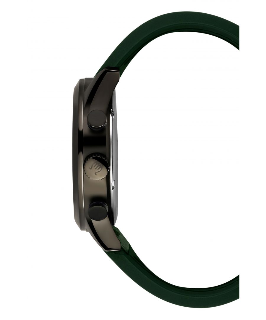 Orphelia Sandblast Mens Green Watch OR71904 Silicone - One