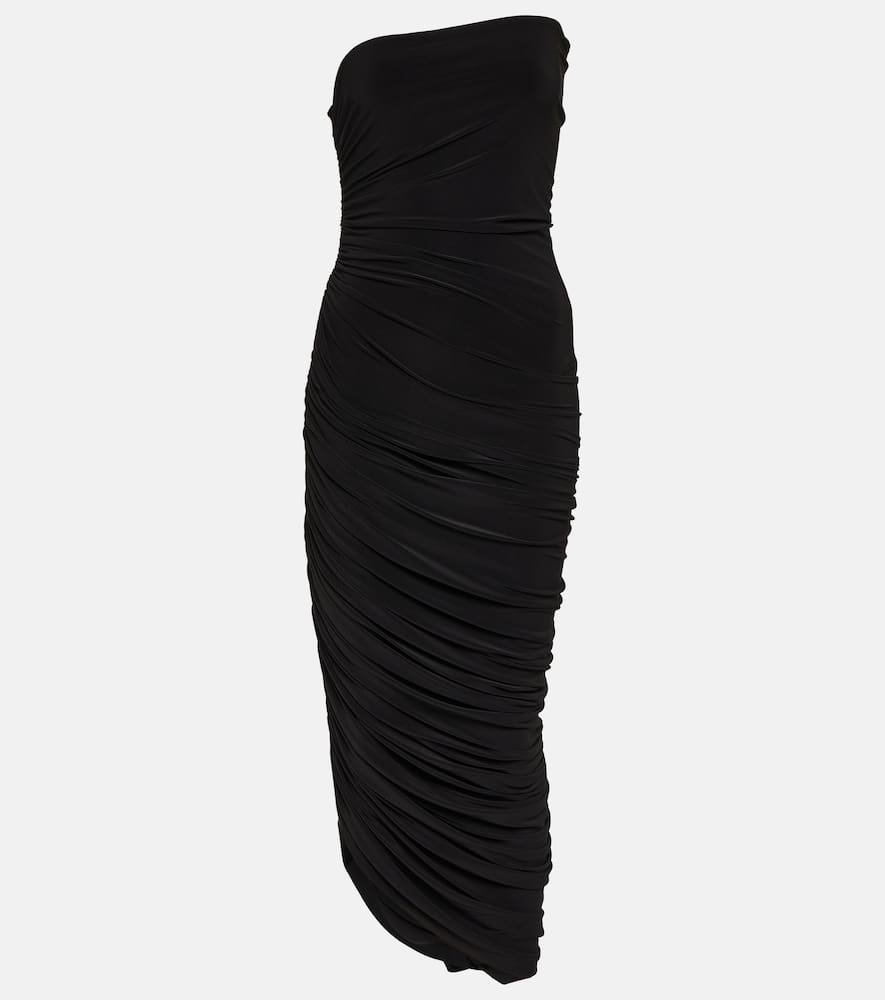 Norma Kamali | Norma Kamali Diana strapless jersey midi dress | Realry