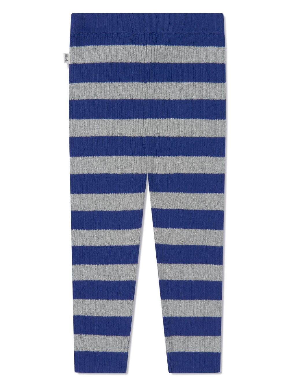 Striped ribbed-knit leggings - Purple
