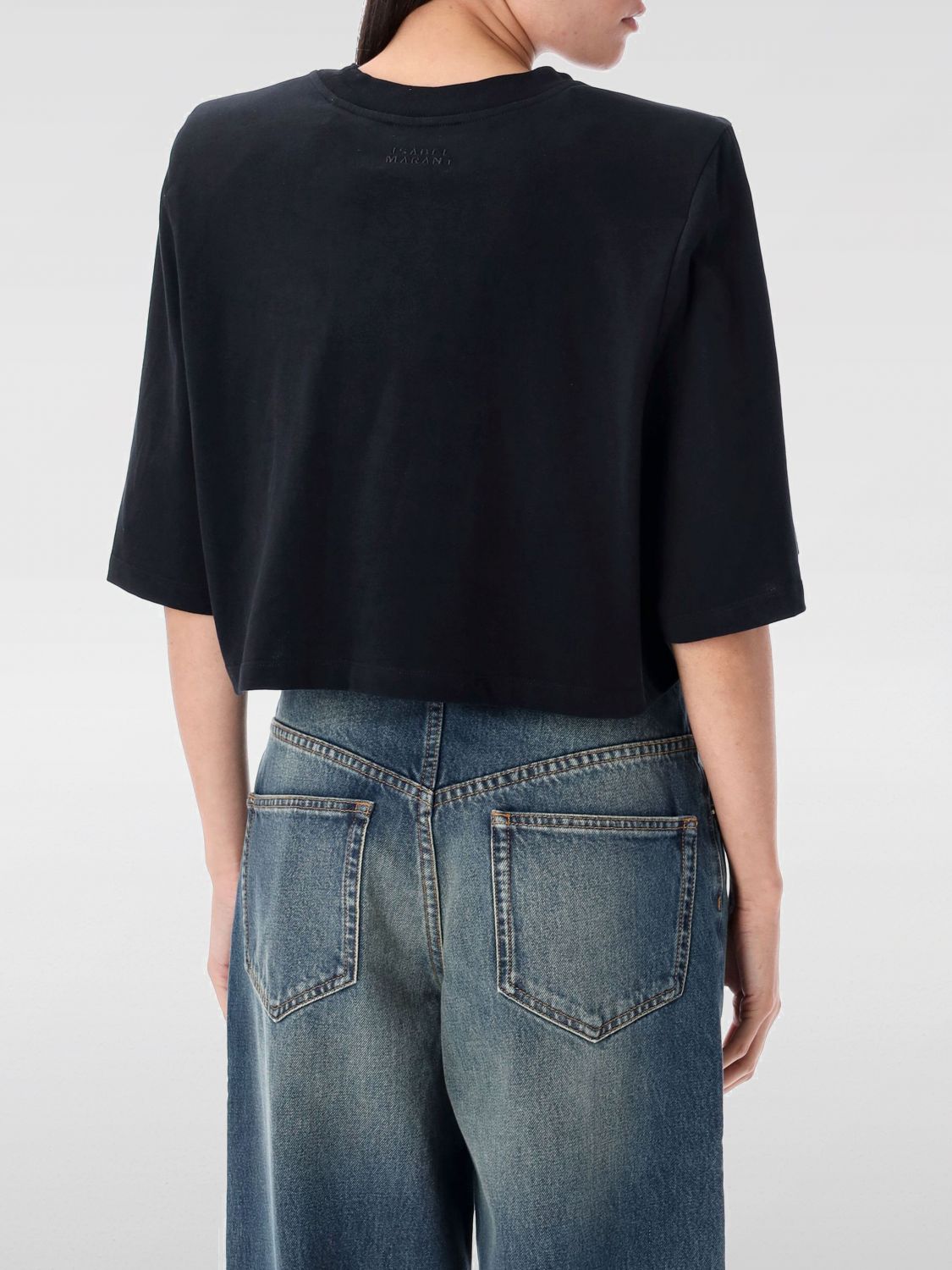 Zaely logo-embroidered T-shirt - Black