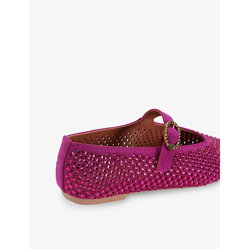 Womens Mayfair Gem Suede Ballet Flats