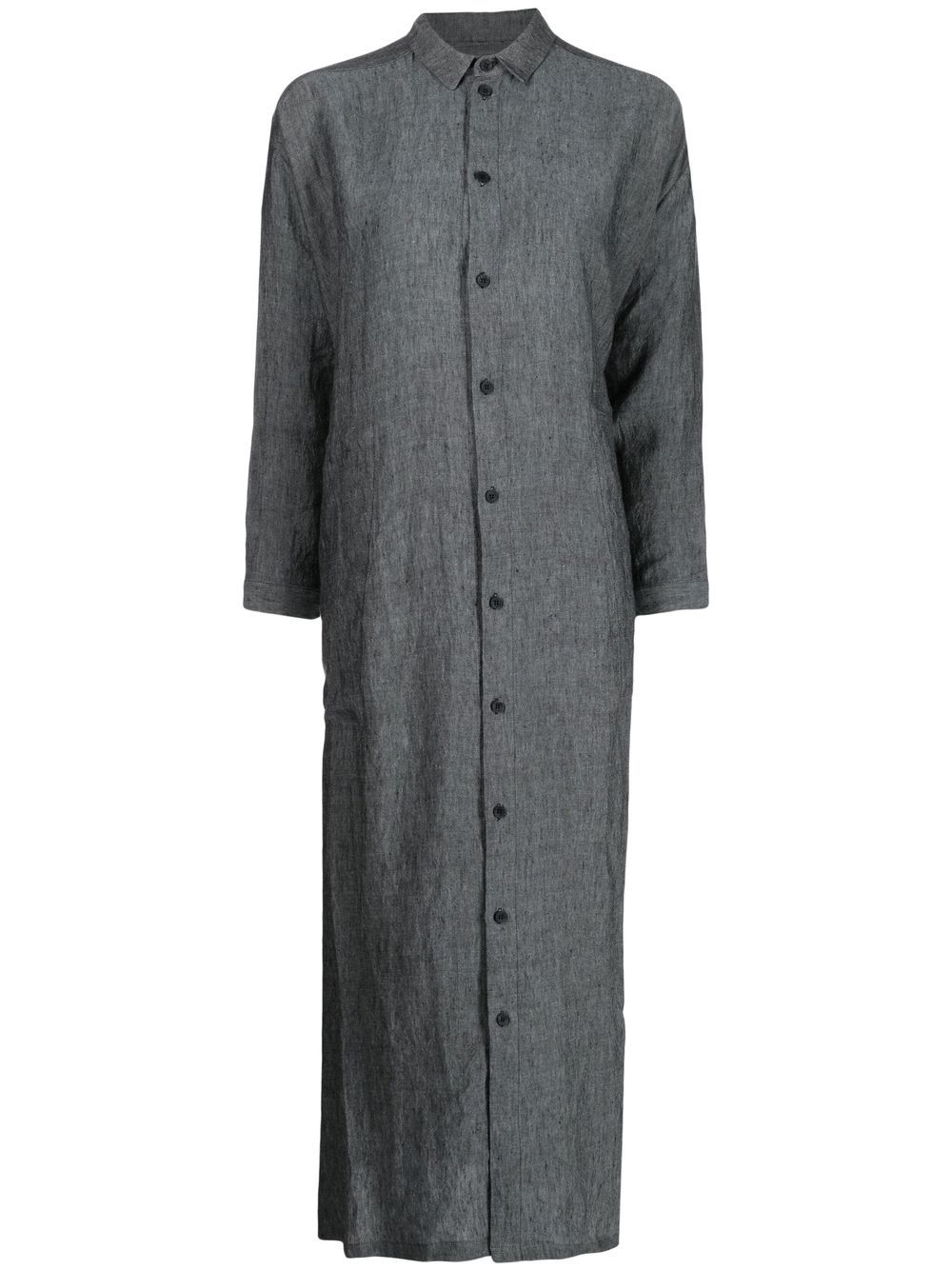 Linen shirt dress - Grey