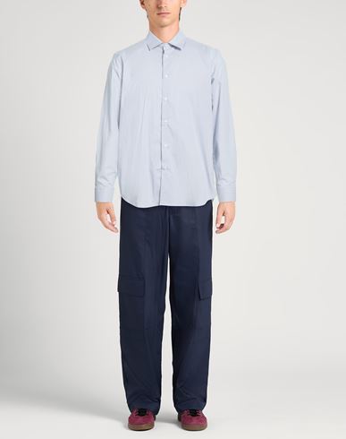 Man Shirt Blue Size 16 Cotton, Elastane