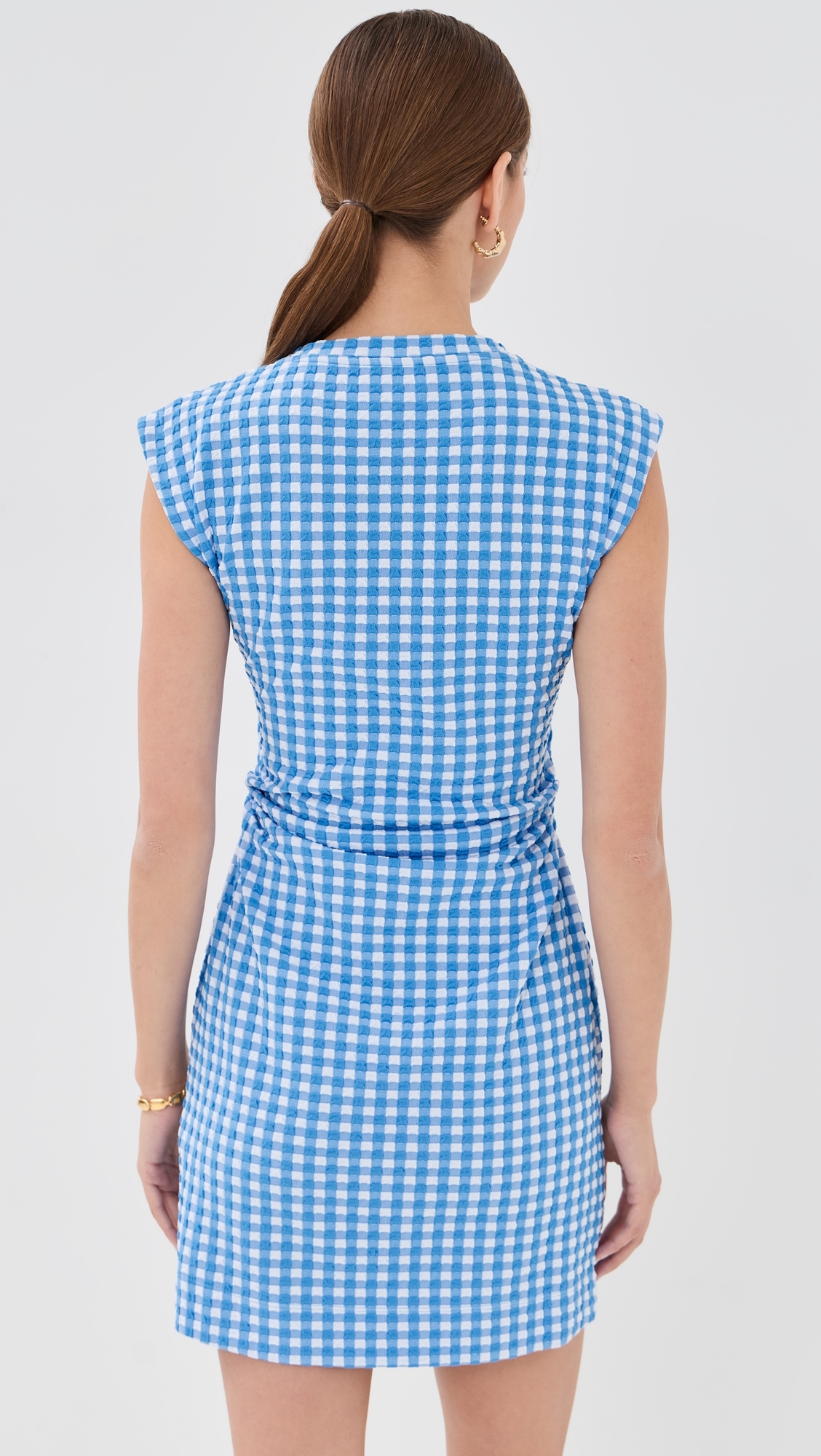 Short Sleeveless Aurora Dress Vista Blue/White