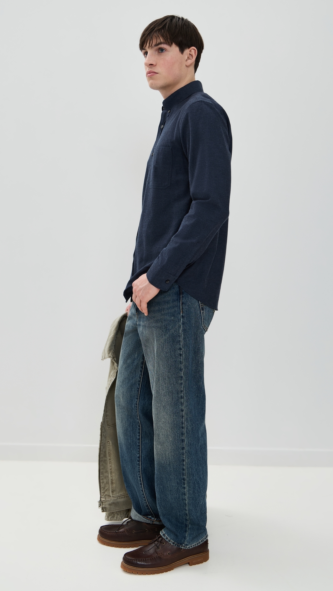 Billy Reid Tuscumbia Classic Shirt Navy