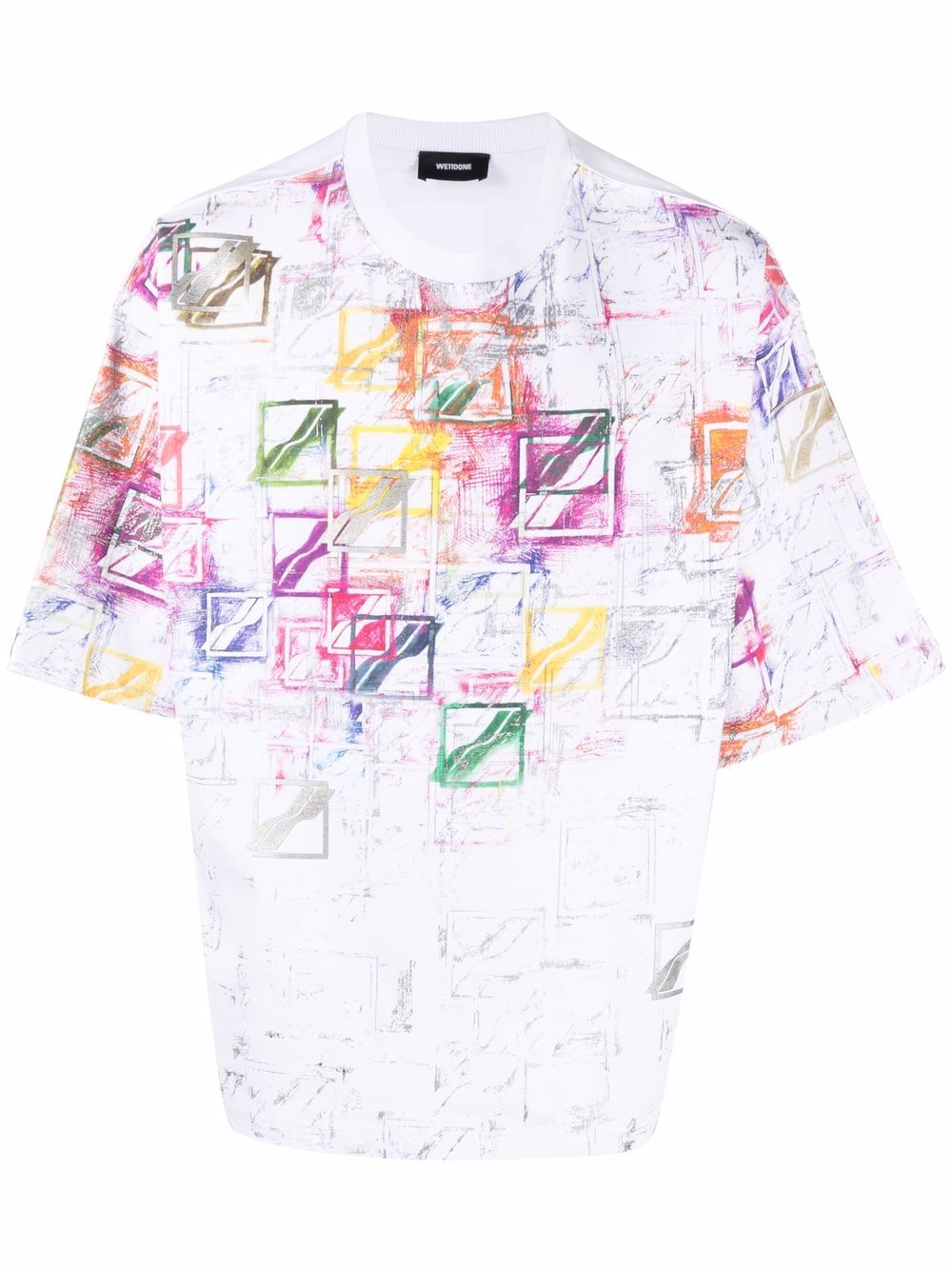 Graphic logo-print cotton T-shirt - White