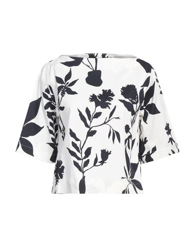 Alpha Studio Woman Top White Size 10 Cotton, Elastane