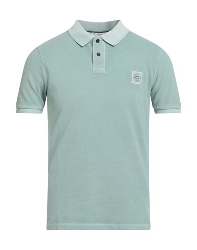 Man Polo shirt Sage green Size L Cotton