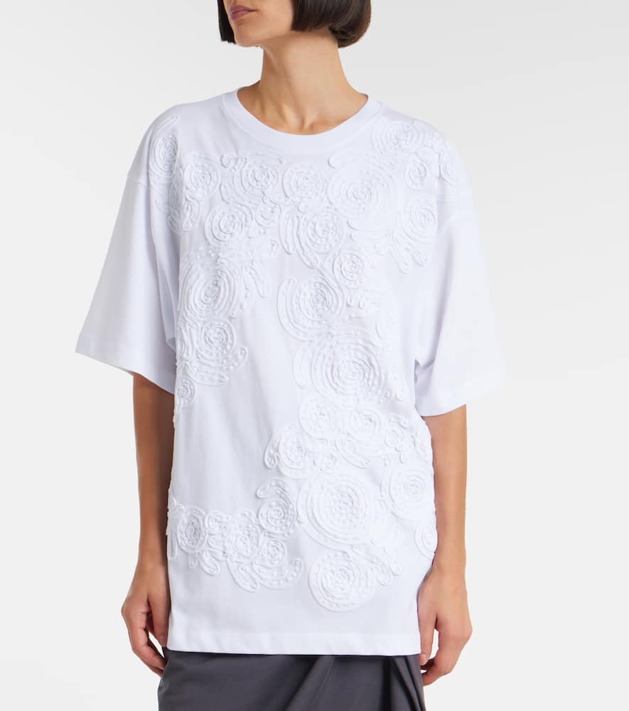 Embroidered oversized cotton T-shirt