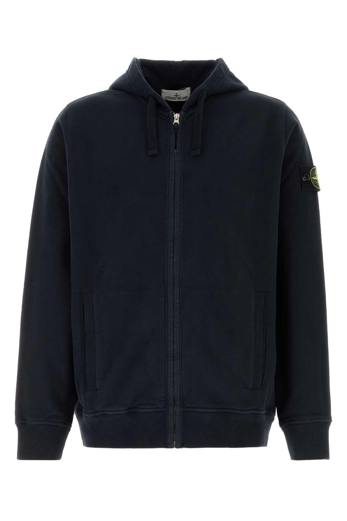 Logo-Patched Cotton Sweatshirt — Navy