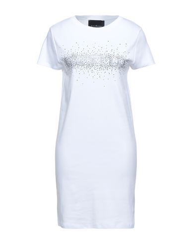 Woman Mini dress White Size M Cotton