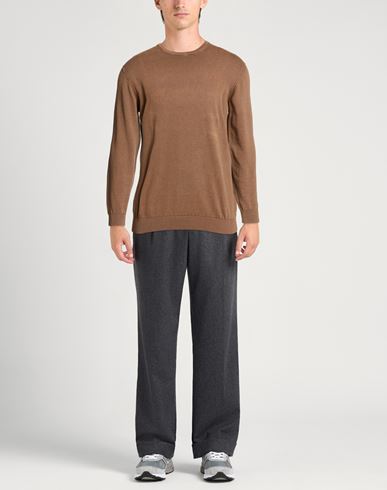Man Sweater Light brown Size S Cotton