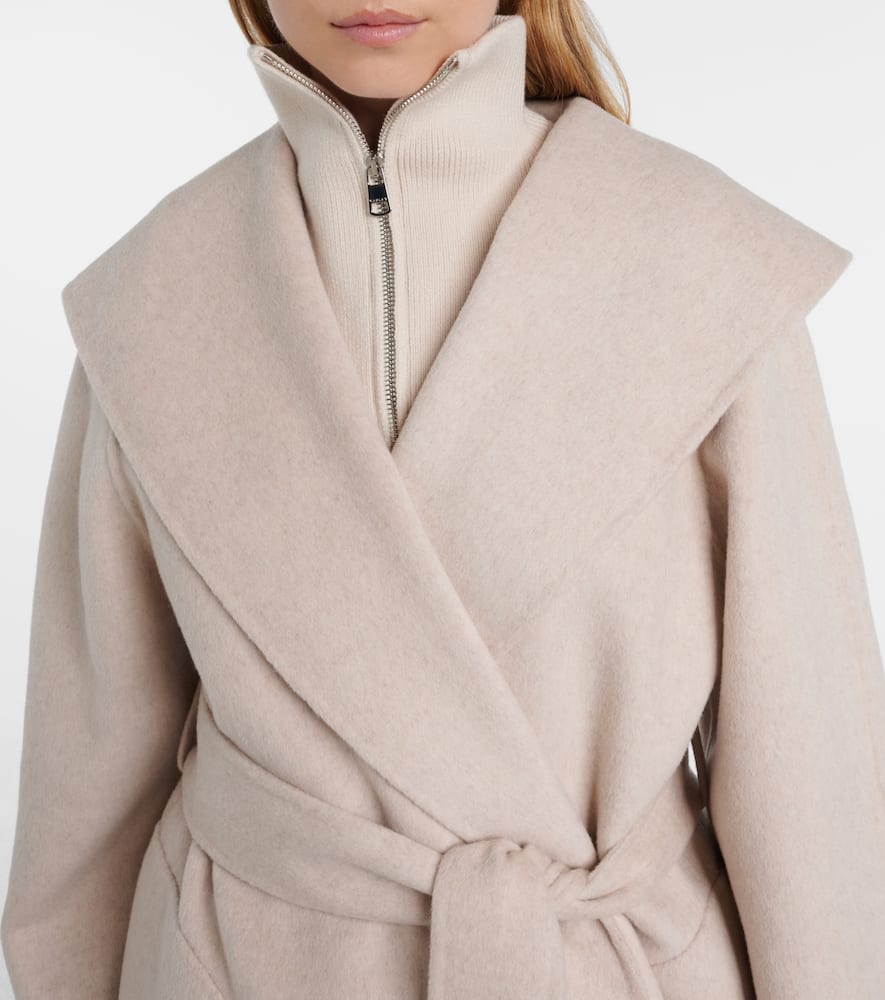 Edgemere wool-blend wrap jacket