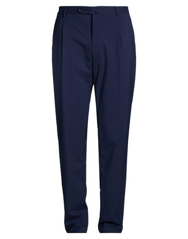 Man Pants Navy Size 40 Wool, Elastane