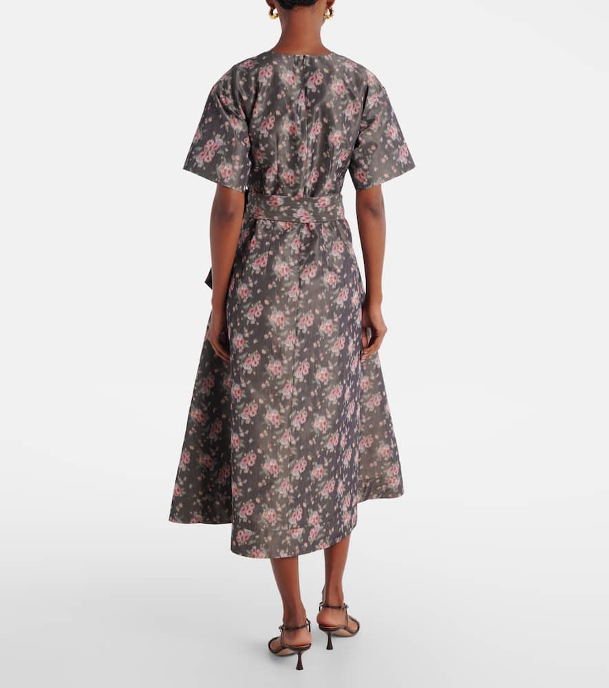 Lunetta floral taffetta midi dress
