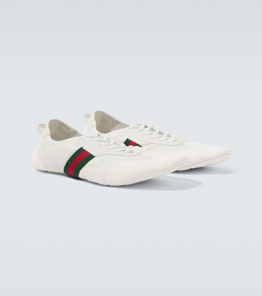Flex leather and suede sneakers