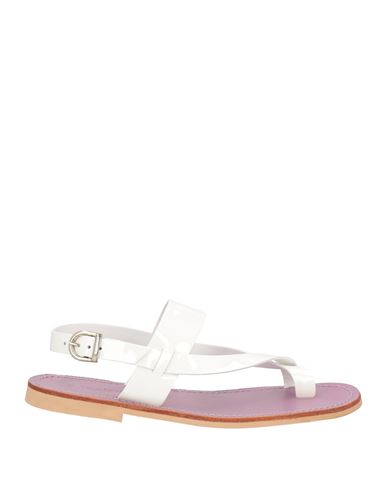 A. testoni Woman Toe strap sandals White