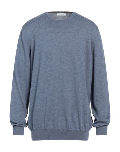 Man Sweater Light blue Size 36 Virgin Wool