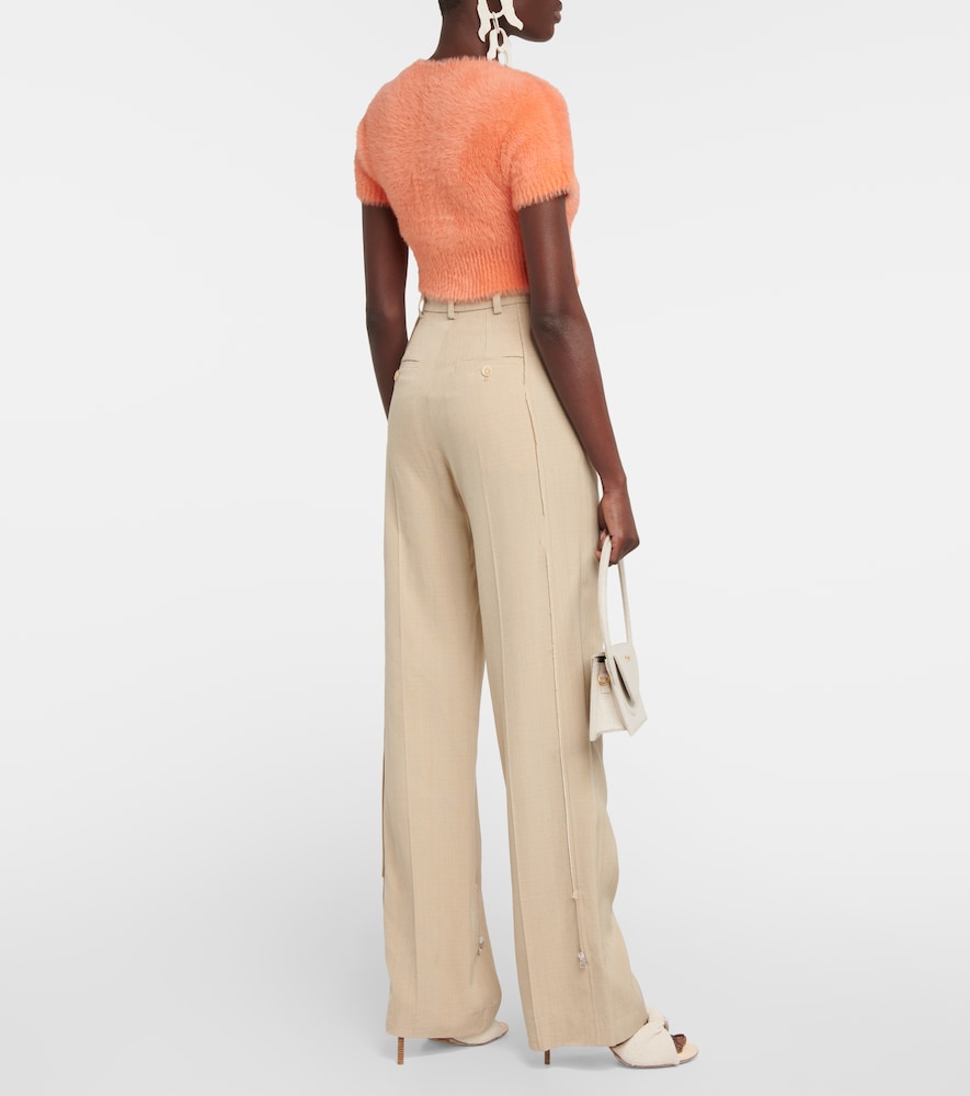 La Maille Neve logo cropped cardigan