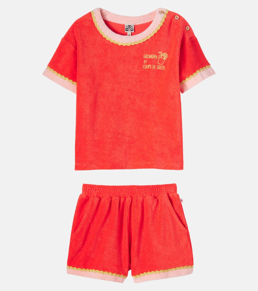 Livia cotton terry T-shirt and shorts set