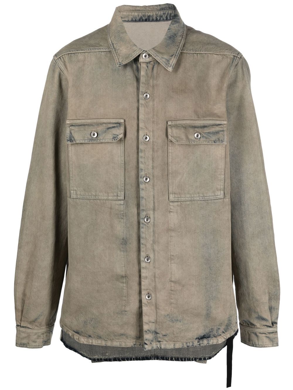 Stonewashed denim shirt - Grey